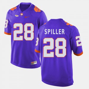 College Football For Men's C.J. Spiller Clemson Jersey Purple #28 515825-563