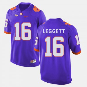 Jordan Leggett Clemson Jersey #16 College Football Purple For Men 156465-530