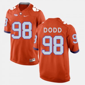 #98 Kevin Dodd Clemson Jersey Orange Mens College Football 334433-640