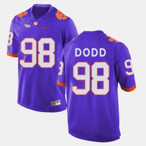 College Football Purple #98 Kevin Dodd Clemson Jersey For Men's 395723-190