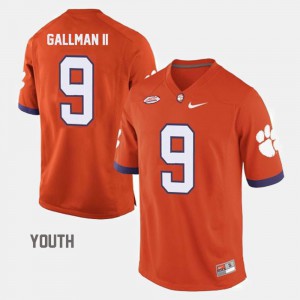 Orange Wayne Gallman II Clemson Jersey #9 College Football Kids 181151-597