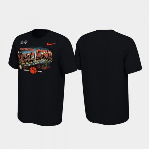 Clemson T-Shirt Illustrations For Men 2019 Fiesta Bowl Bound Black 414308-817