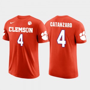 Future Stars Orange #4 Men Chandler Catanzaro Clemson T-Shirt Carolina Panthers Football 925967-890