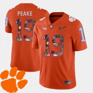 Charone Peake Clemson Jersey #19 Men's Orange Pictorial Fashion Football 638270-300