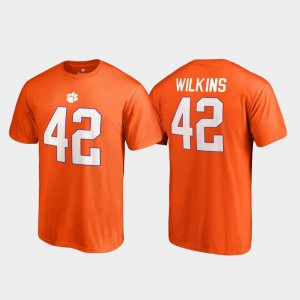 Orange Men's Name & Number College Legends #42 Christian Wilkins Clemson T-Shirt 490990-284