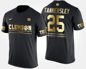Short Sleeve With Message Black Cordrea Tankersley Clemson T-Shirt Gold Limited #25 Men 459045-581