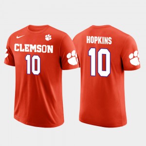 #10 Future Stars Orange Houston Texans Football For Men's DeAndre Hopkins Clemson T-Shirt 398183-454