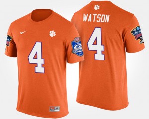 Deshaun Watson Clemson T-Shirt Atlantic Coast Conference Sugar Bowl #4 Orange Bowl Game Men's 309165-627