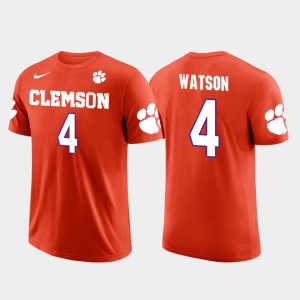 Deshaun Watson Clemson T-Shirt Mens Future Stars #4 Orange Houston Texans Football 526642-785