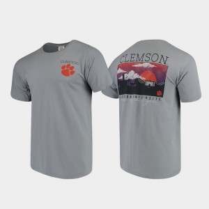 Men Campus Scenery Comfort Colors Clemson T-Shirt Gray 350699-240