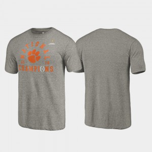 Heather Gray Lateral College Football Playoff 2018 National Champions Clemson T-Shirt For Men 229989-582