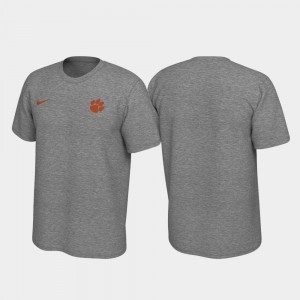 Left Chest Logo Men's Clemson T-Shirt Legend Heathered Gray 813948-737