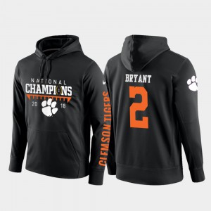 Men 2018 National Champions #2 Kelly Bryant Clemson Hoodie Black College Football Pullover 170146-232