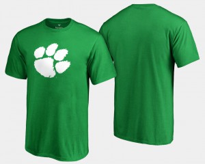 Mens White Logo Big & Tall Kelly Green St. Patrick's Day Clemson T-Shirt 780655-599