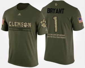 For Men Military Short Sleeve With Message #1 Martavis Bryant Clemson T-Shirt Camo 402587-306