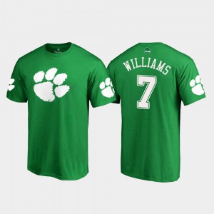 St. Patrick's Day #7 White Logo Kelly Green For Men's Mike Williams Clemson T-Shirt 403041-815