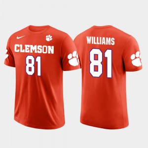 Los Angeles Chargers Football Future Stars Orange For Men's Mike Williams Clemson T-Shirt #81 138751-857