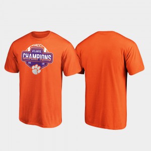 Clemson T-Shirt Orange 2019 Football Division Champions Men ACC Atlantic 961809-686