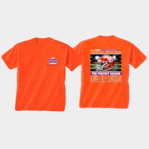 Recap Undefeated Schedule College Football Playoff 2018 National Champions Men's Clemson T-Shirt Orange 836346-662