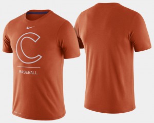 For Men's Clemson T-Shirt Dugout Performance Orange College Baseball 766965-939