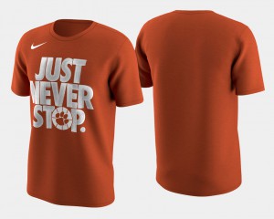 Basketball Tournament Just Never Stop Orange Clemson T-Shirt For Men March Madness Selection Sunday 238003-352