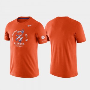 Mens Orange Rivalry Clemson T-Shirt Tri-Blend Performance 922826-468