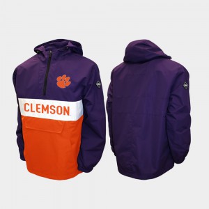 Alpha Anorak Pullover Men's Purple Clemson Jacket Half-Zip 118414-206