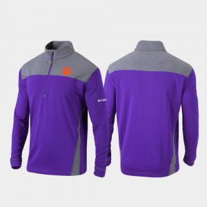 Omni-Wick Standard Purple Quarter-Zip Pullover Clemson Jacket Men 395734-764