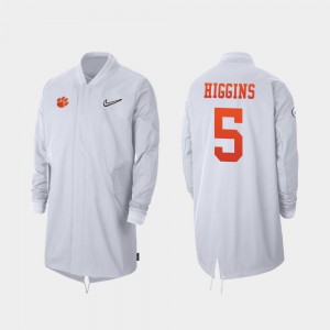 Tee Higgins Clemson Jacket Full-Zip Sideline Men #5 White 2019 College Football Playoff Bound 400156-564