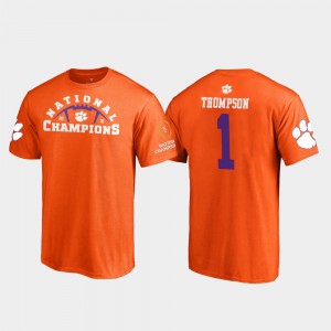 2018 National Champions For Men Pylon College Football Playoff #1 Orange Trevion Thompson Clemson T-Shirt 613737-275