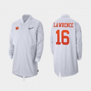 Full-Zip Sideline White Trevor Lawrence Clemson Jacket 2019 College Football Playoff Bound Men #16 161957-194
