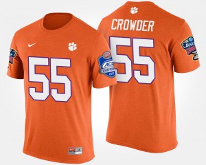 For Men Orange Tyrone Crowder Clemson T-Shirt Bowl Game Atlantic Coast Conference Sugar Bowl #55 653497-931