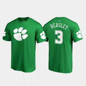 Kelly Green White Logo Vic Beasley Clemson T-Shirt St. Patrick's Day For Men's #3 127509-601