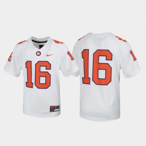 Untouchable Clemson Jersey For Kids White #16 Football 152770-969