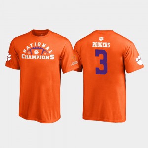 Pylon Orange Kids #3 Amari Rodgers Clemson T-Shirt 2018 National Champions 519563-462