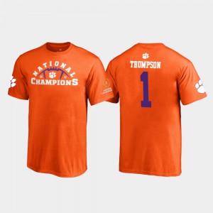Trevion Thompson Clemson T-Shirt #1 2018 National Champions Orange Pylon Youth(Kids) 275088-152